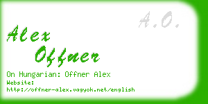 alex offner business card